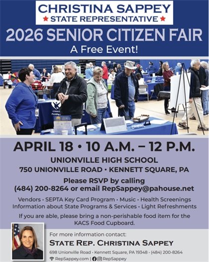 Flyer for Rep. Sappey's Senior Citizen Fair