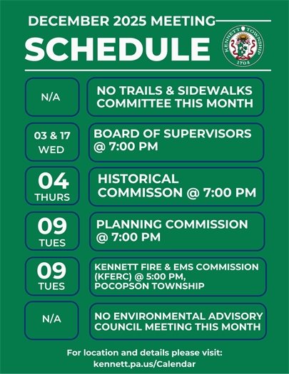 DEC 2025 MONTHLY MEETING SCHEDULE