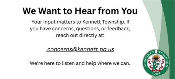 Your voice matters to Kennett Township
