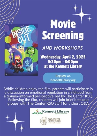Movie Screening & Parents Workshop at the Kennett Library